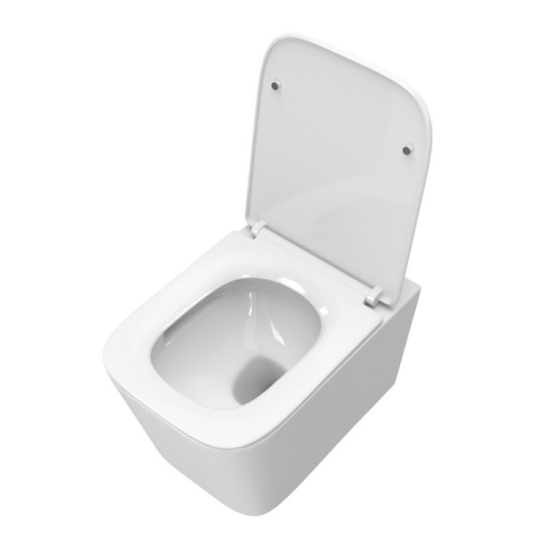 Унитаз подвесной BelBagno Due BB5171CH-TOR/SC, безободковый, крышка микролифт, белый