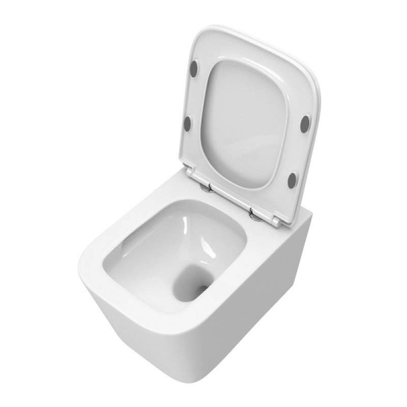 Унитаз подвесной BelBagno Due BB5171CH-TOR/SC, безободковый, крышка микролифт, белый