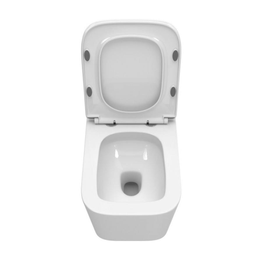 Унитаз подвесной BelBagno Due BB5171CH-TOR/SC, безободковый, крышка микролифт, белый