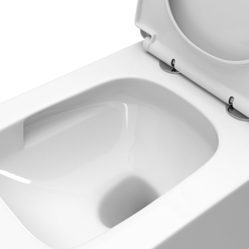 Унитаз подвесной BelBagno Due BB5171CH-TOR/SC, безободковый, крышка микролифт, белый