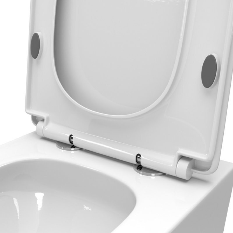 Унитаз подвесной BelBagno Due BB5171CH-TOR/SC, безободковый, крышка микролифт, белый