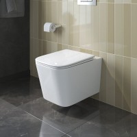 Унитаз подвесной BelBagno Due BB5171CH-TOR/SC, безободковый, крышка микролифт, белый
