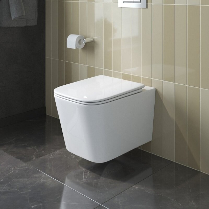 Унитаз подвесной BelBagno Due BB5171CH-TOR/SC, безободковый, крышка микролифт, белый