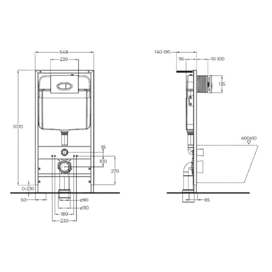 Инсталляция BelBagno с унитазом BelBagno Uno-Tor BB5177CH-TOR/SC/BB026/BB081CR, сиденье микролифт, клавиша смыва хром, белый, 3 в 1