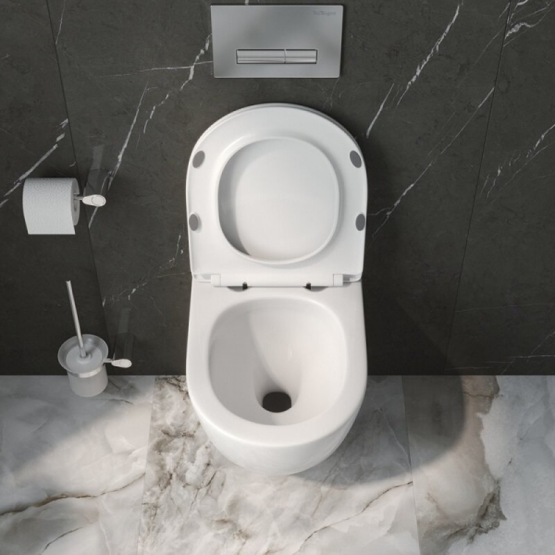 Инсталляция BelBagno с унитазом BelBagno Uno-Tor BB5177CH-TOR/SC/BB026/BB082BL, сиденье микролифт, клавиша смыва белая, белый, 3 в 1