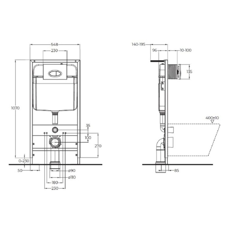 Инсталляция BelBagno с унитазом BelBagno Uno-Tor BB5177CH-TOR/SC/BB026/BB082BL, сиденье микролифт, клавиша смыва белая, белый, 3 в 1