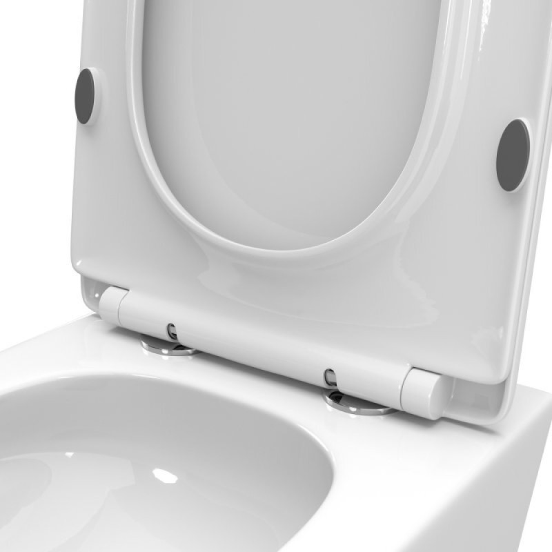 Унитаз подвесной BelBagno Tre-Tor BB5180CH-TOR/SC, безободковый, крышка микролифт, белый