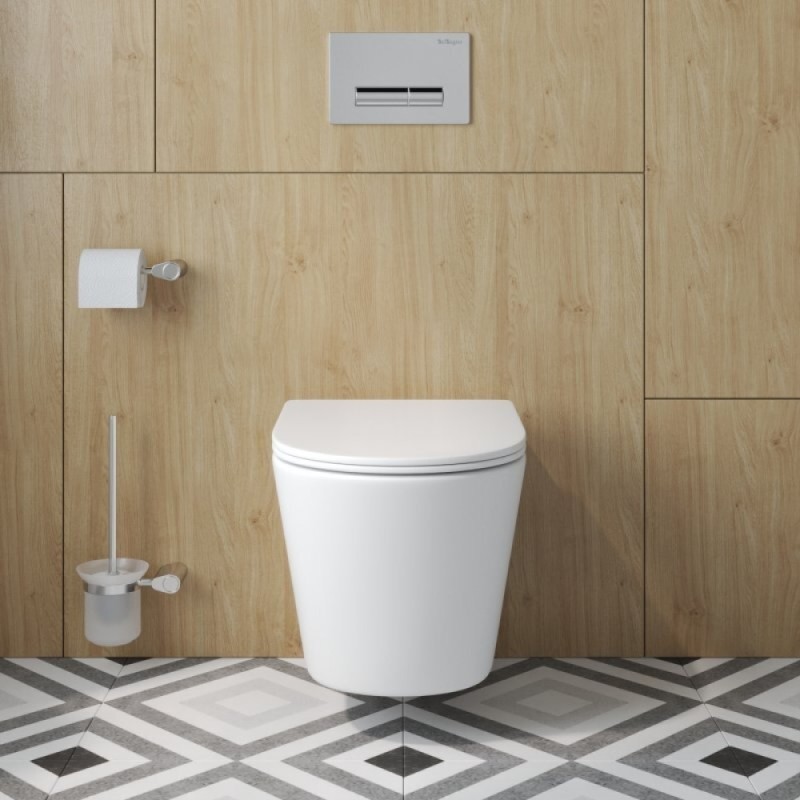 Унитаз подвесной BelBagno Tre-Tor BB5180CH-TOR/SC, безободковый, крышка микролифт, белый