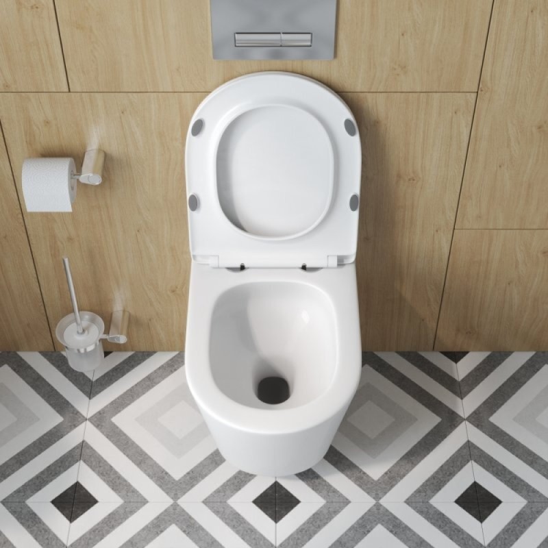 Унитаз подвесной BelBagno Tre-Tor BB5180CH-TOR/SC, безободковый, крышка микролифт, белый