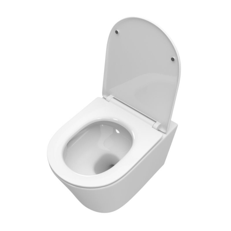 Унитаз подвесной BelBagno Tre-Tor BB5180CH-TOR/SC, безободковый, крышка микролифт, белый