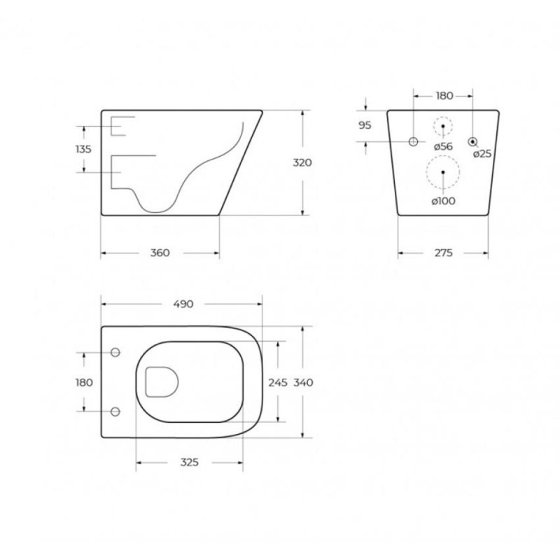 Подвесной унитаз BelBagno Tornado Ardente-Tor BB520CH-TOR, безободковый, цвет белый