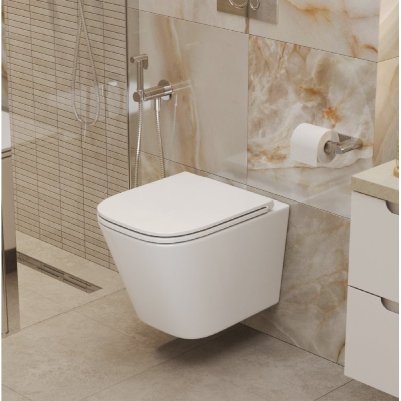 Подвесной унитаз BelBagno Tornado Ardente-Tor BB520CH-TOR/SC, безободковый, сиденье микролифт, белый