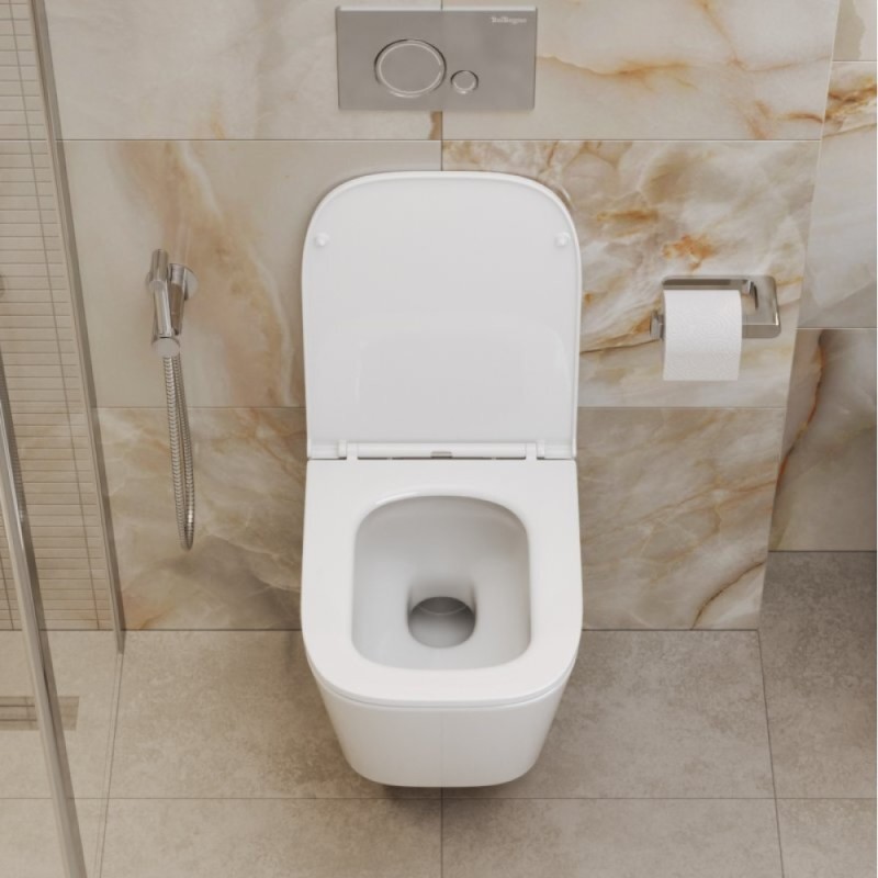 Подвесной унитаз BelBagno Tornado Ardente-Tor BB520CH-TOR/SC, безободковый, сиденье микролифт, белый