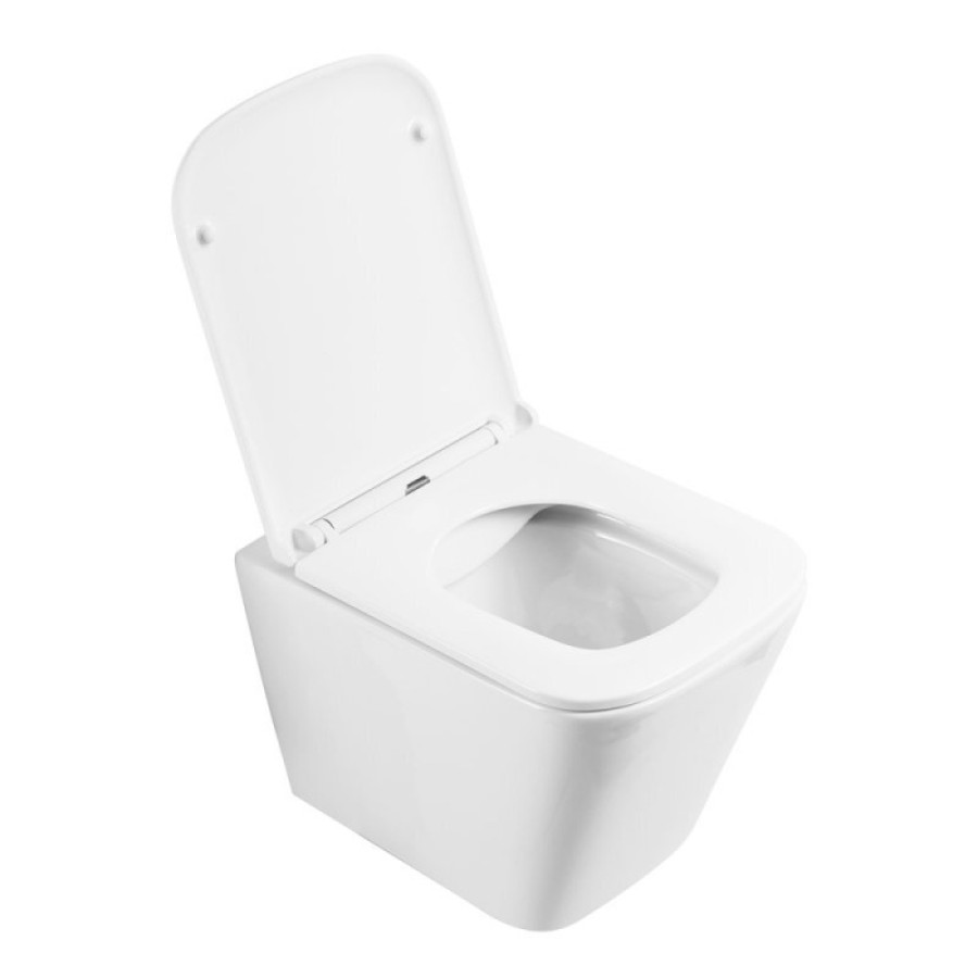 Подвесной унитаз BelBagno Ardente-R BB520CHR/SC, безободковый, сиденье микролифт, белый