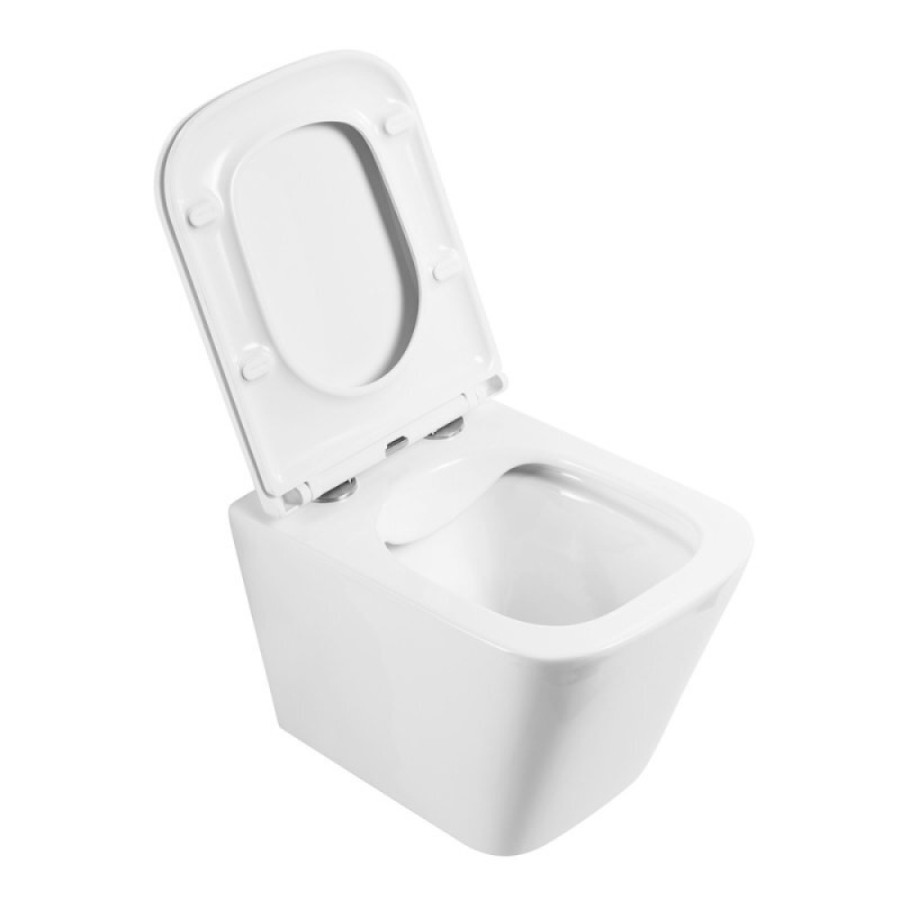 Подвесной унитаз BelBagno Ardente-R BB520CHR/SC, безободковый, сиденье микролифт, белый