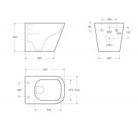 Подвесной унитаз BelBagno Ardente-R BB520CHR/SC, безободковый, сиденье микролифт, белый