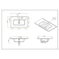 Раковина BelBagno BB600/390ETL 60 см, керамика, белая
