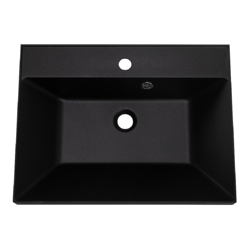 Раковина BelBagno BB600/450-LV-ART-AST-NERO, 60 см, искусственный камень, черный матовый