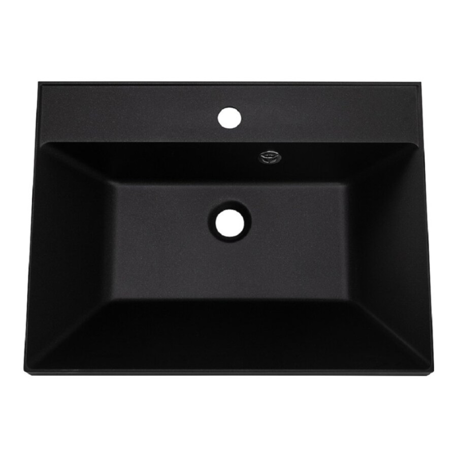 Раковина BelBagno BB600/450-LV-ART-AST-NERO, 60 см, искусственный камень, черный матовый