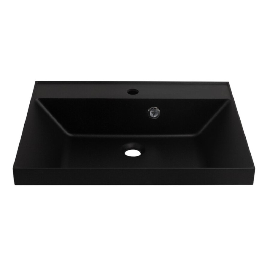 Раковина BelBagno BB600/450-LV-ART-AST-NERO, 60 см, искусственный камень, черный матовый