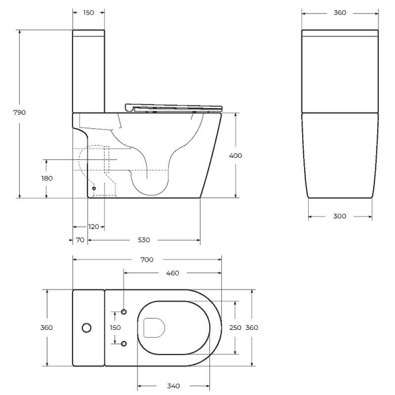 Напольный унитаз BelBagno Tre-Tor BB673CP-MN-TOR/SC с бачком, безободковый, смыв торнадо, сиденье микролифт, белый