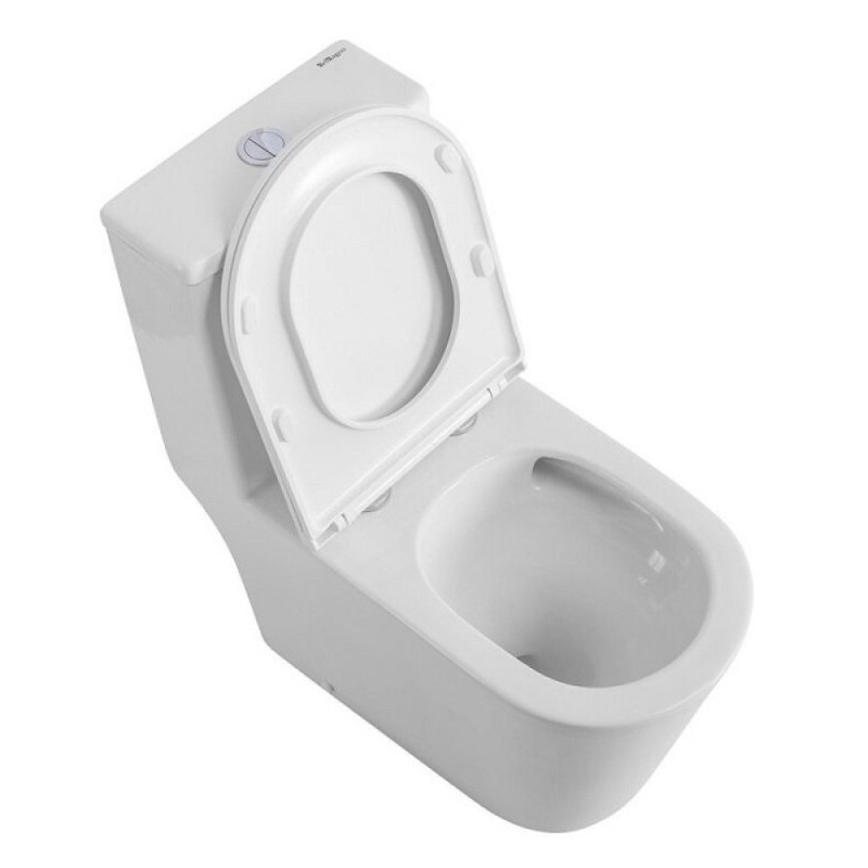 Напольный унитаз BelBagno Tre-Tor BB673CP-MN-TOR/SC с бачком, безободковый, смыв торнадо, сиденье микролифт, белый