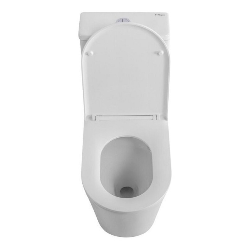 Напольный унитаз BelBagno Tre-Tor BB673CP-MN-TOR/SC с бачком, безободковый, смыв торнадо, сиденье микролифт, белый
