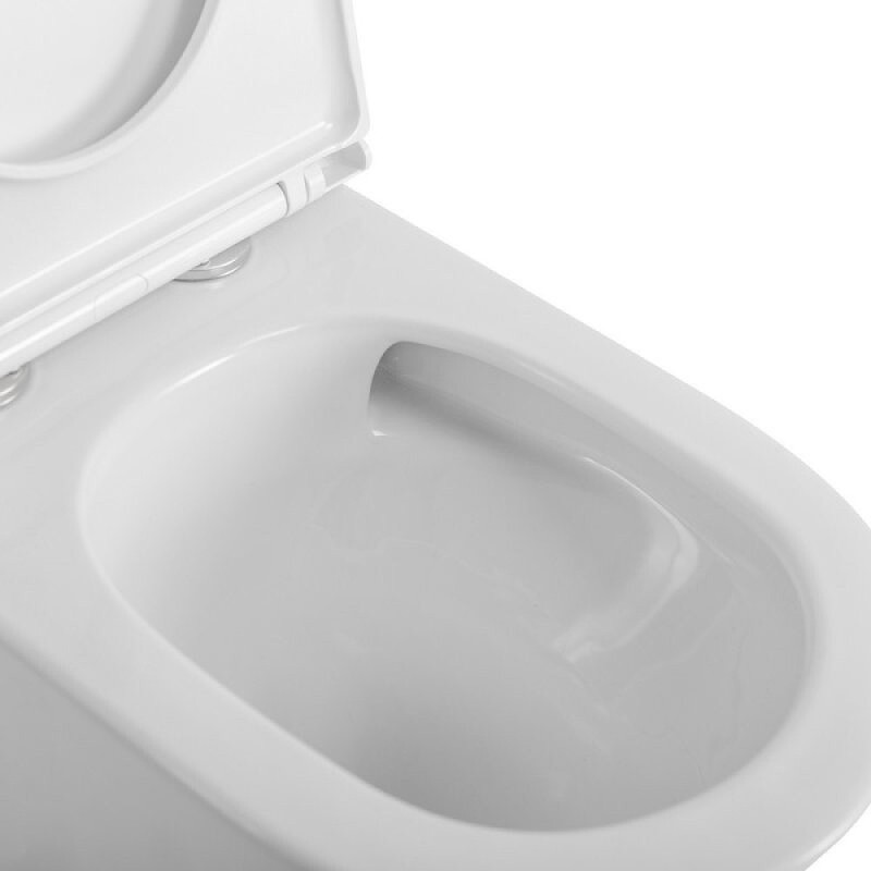 Напольный унитаз BelBagno Tre-Tor BB673CP-MN-TOR/SC с бачком, безободковый, смыв торнадо, сиденье микролифт, белый