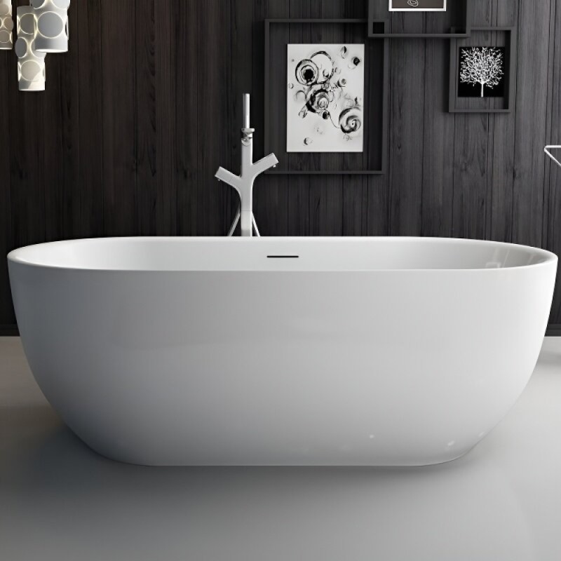 Ванна акриловая BelBagno BB70-1500-800, 150 х 80 см, слив-перелив в комплекте, белая