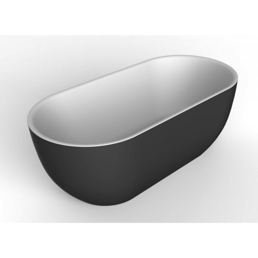 Ванна акриловая BelBagno 150 х 80 x 60 см, внешняя часть черная матовая, BB70-1500-800-W/NM