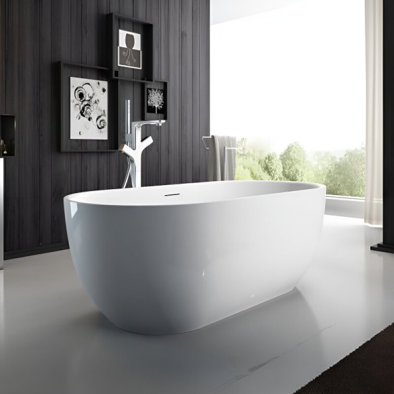 Ванна акриловая BelBagno BB70-1700-800, 170 х 80 см, слив-перелив в комплекте, белая