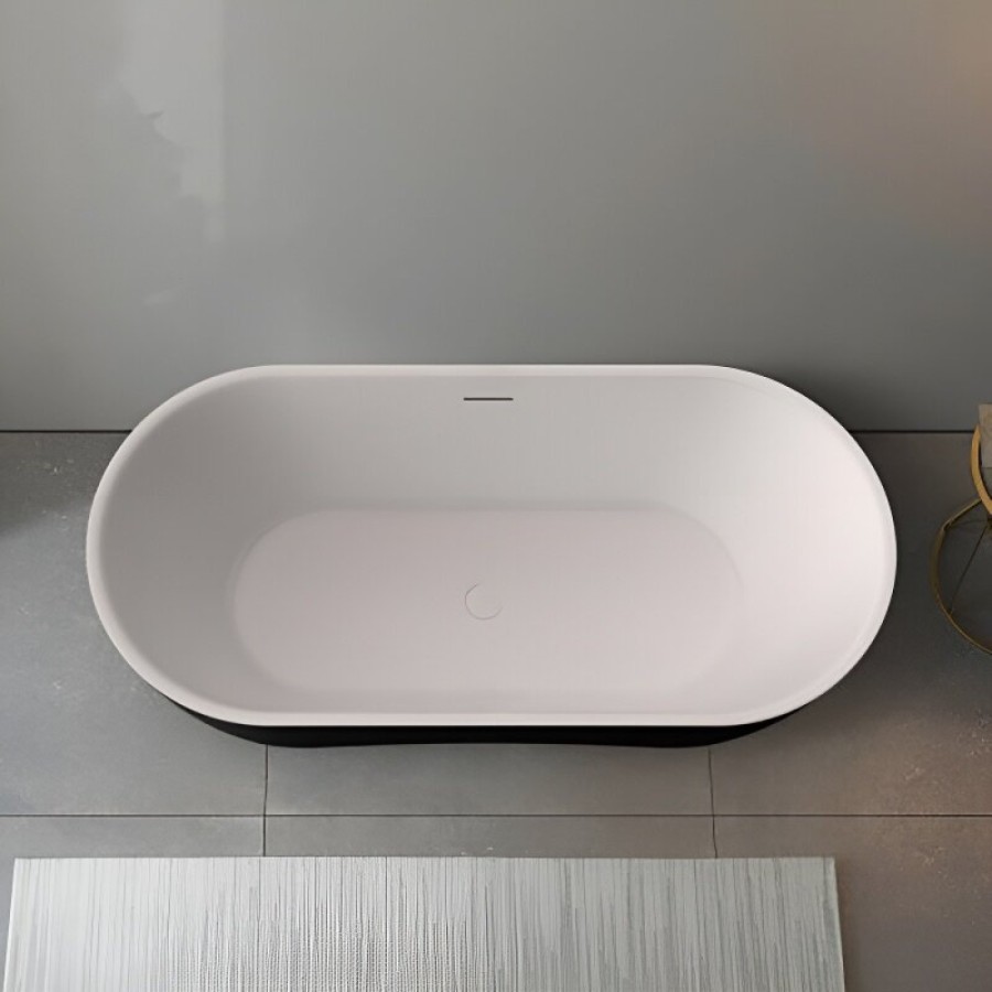 Ванна акриловая BelBagno BB70-1700-800-W/NM, 170 х 80 см, внешняя часть черная матовая