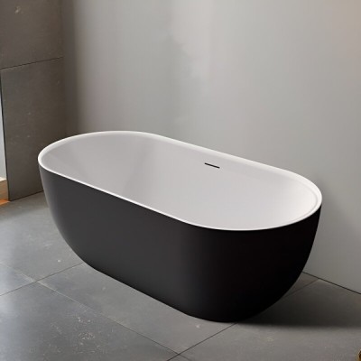 Ванна акриловая BelBagno BB70-1700-800-W/NM, 170 х 80 см, внешняя часть черная матовая
