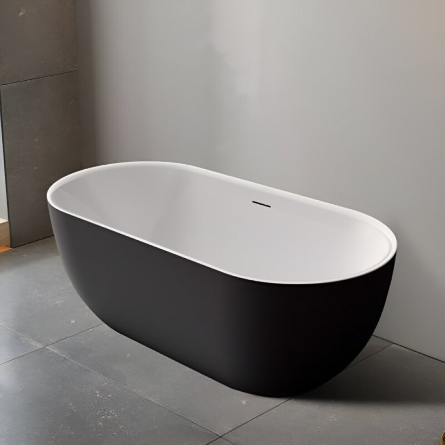 Ванна акриловая BelBagno BB70-1700-800-W/NM, 170 х 80 см, внешняя часть черная матовая