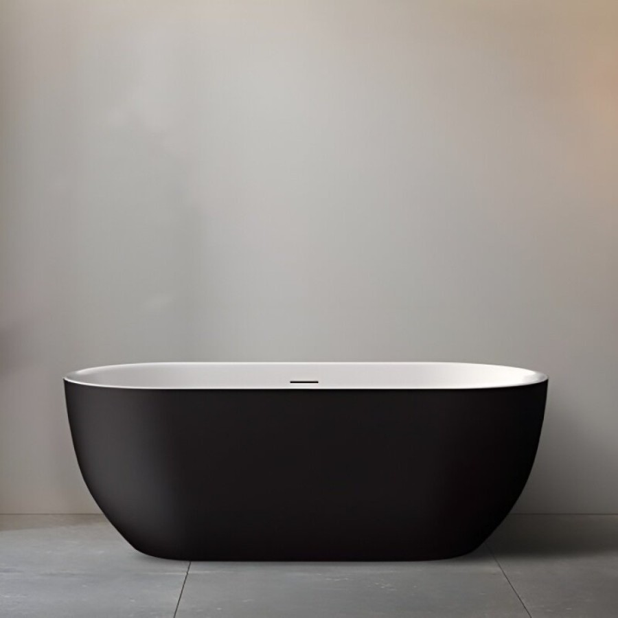 Ванна акриловая BelBagno BB70-1700-800-W/NM, 170 х 80 см, внешняя часть черная матовая