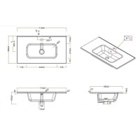 Раковина BelBagno BB700/390ETL 70 см, керамика, белая