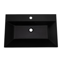 Раковина BelBagno BB700/450-LV-ART-AST-NERO, 70 см, искусственный камень, черная матовая
