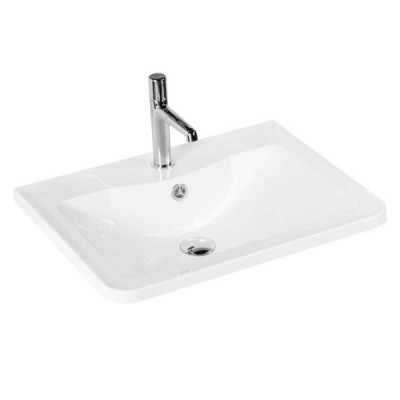 Раковина из литьевого мрамора BelBagno BB700/455-LV-MR-ALR, 70 x 45.5 x 14.5 см, белый
