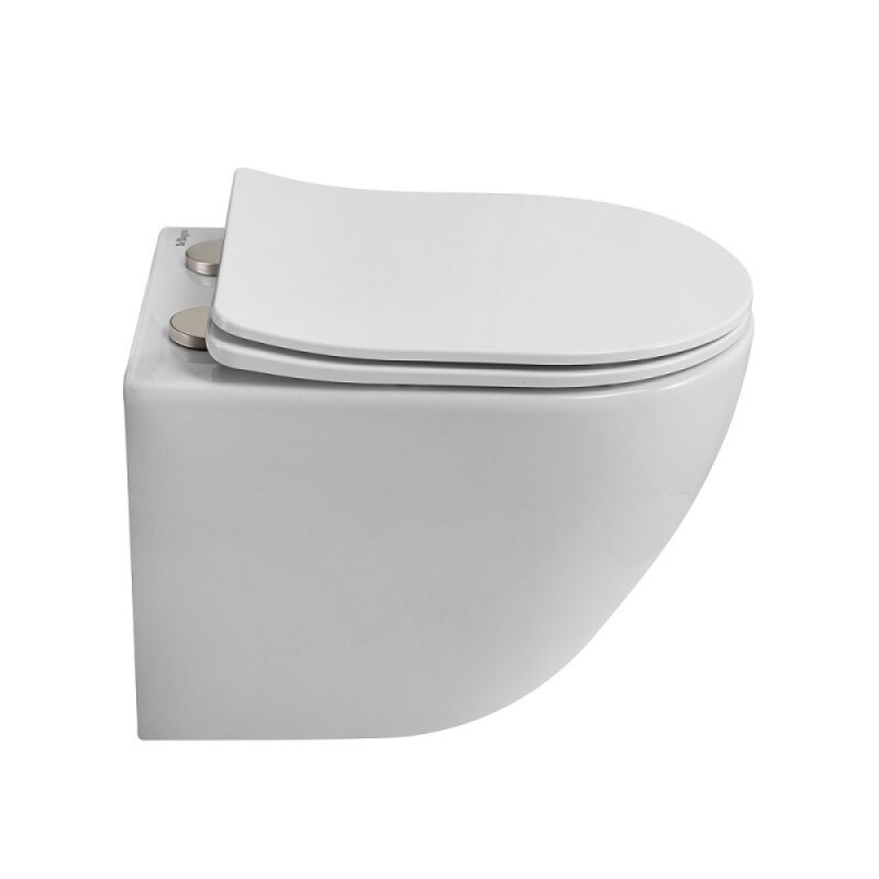Подвесной унитаз BelBagno Uno 2.1, BB7006CHR/SC, безободковый, сиденье микролифт, белый