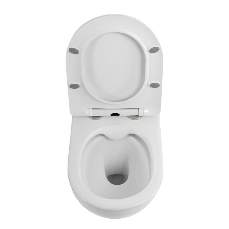 Подвесной унитаз BelBagno Uno 2.1, BB7006CHR/SC, безободковый, сиденье микролифт, белый