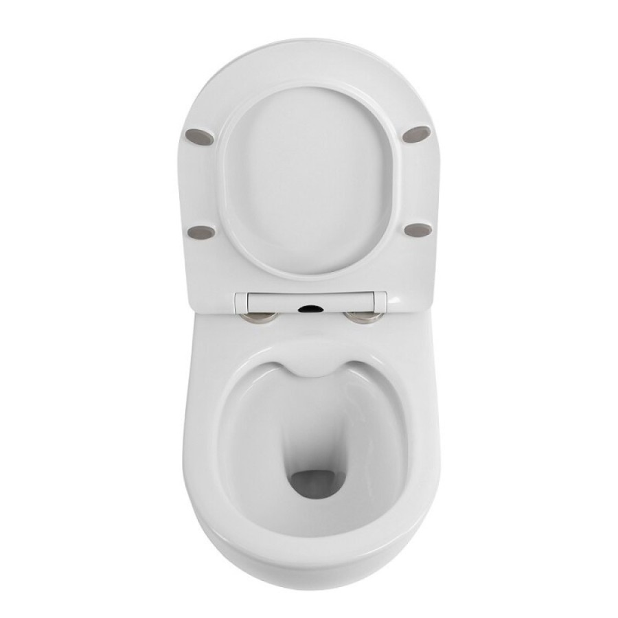 Подвесной унитаз BelBagno Uno 2.1, BB7006CHR/SC, безободковый, сиденье микролифт, белый
