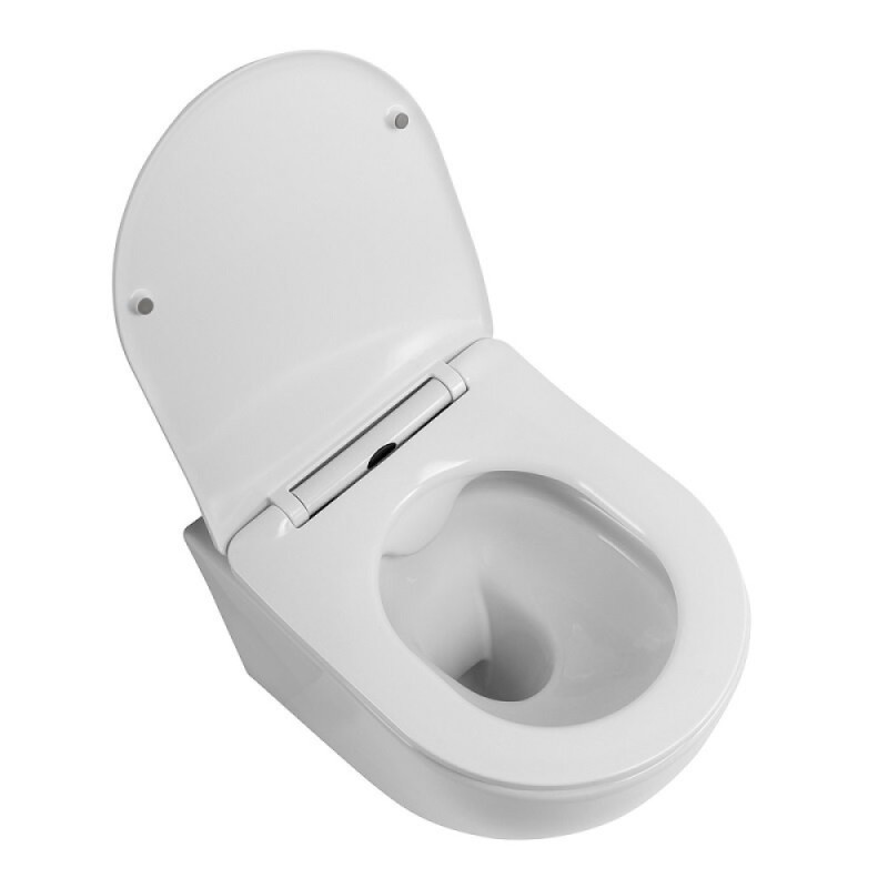 Подвесной унитаз BelBagno Uno 2.1, BB7006CHR/SC, безободковый, сиденье микролифт, белый