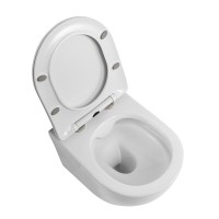 Подвесной унитаз BelBagno Uno 2.1, BB7006CHR/SC, безободковый, сиденье микролифт, белый