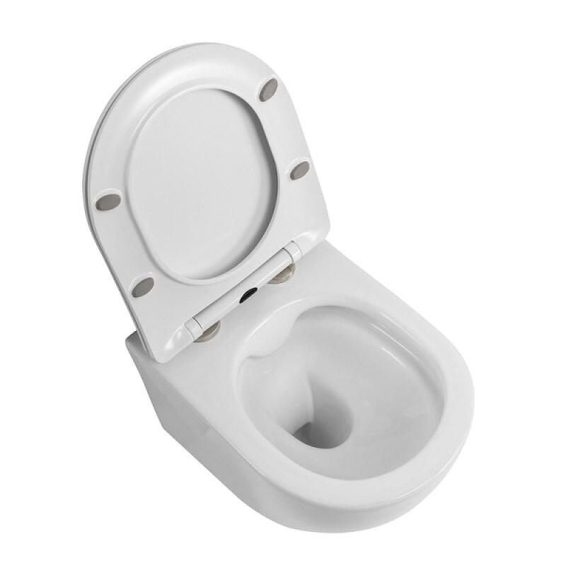 Подвесной унитаз BelBagno Uno 2.1, BB7006CHR/SC, безободковый, сиденье микролифт, белый