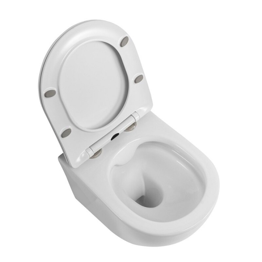 Подвесной унитаз BelBagno Uno 2.1, BB7006CHR/SC, безободковый, сиденье микролифт, белый