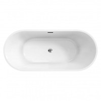 Ванна акриловая BelBagno BB701-1400-720-K, 140 х 70 см, слив-перелив в комплекте, белая
