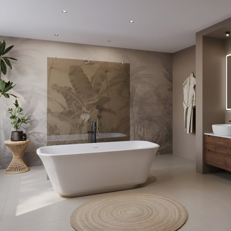 Ванна акриловая BelBagno Due BB702-1700-800-K, 170 х 80 см, слив-перелив в комплекте, белая
