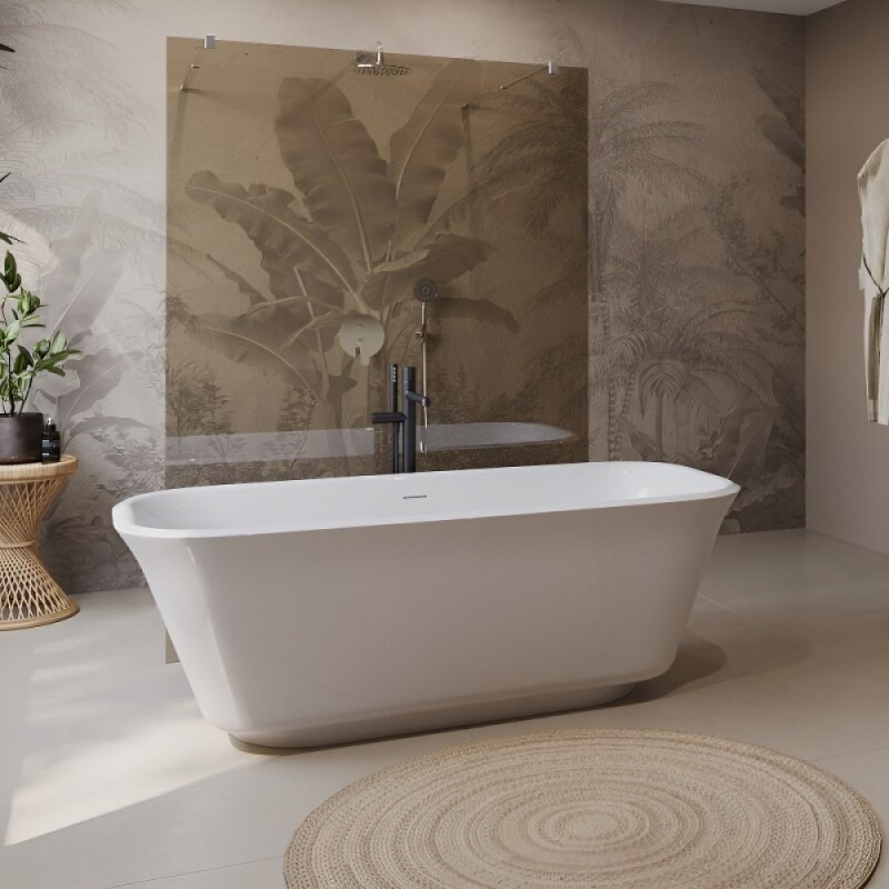 Ванна акриловая BelBagno Due BB702-1700-800-K, 170 х 80 см, слив-перелив в комплекте, белая