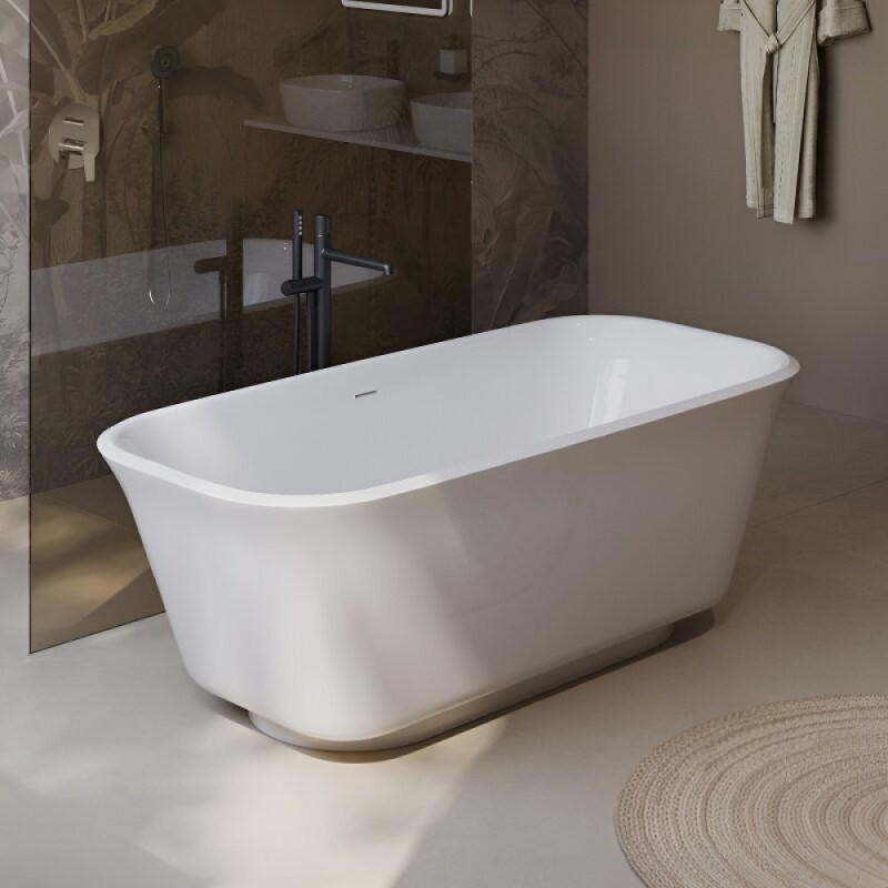 Ванна акриловая BelBagno Due BB702-1700-800-K, 170 х 80 см, слив-перелив в комплекте, белая