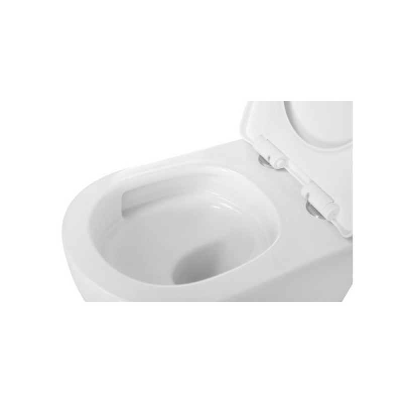 Подвесной унитаз BelBagno Marino-Tor BB7026CH-TOR/SC, безободковый, смыв Tornado, сиденье микролифт, белый